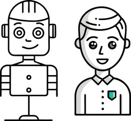 Funny cartoon doctors nurses and scientists vector illustration