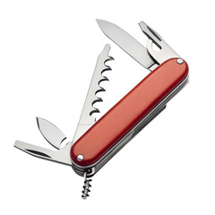 A compact, multi-tool pocket knife with various tools like a knife blade, screwdriver, and can opener