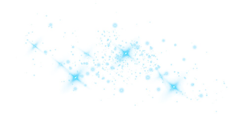 Blue Holiday Light Burst Featuring Fireworks, Bokeh Glow, and Magic Star Explosion for Celebration or Christmas Card Design