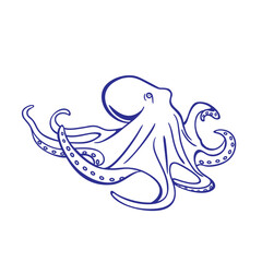 sea ​​octopus vector image icon