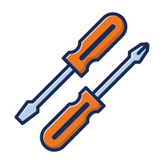 Screwdriver icon vector design template basic RGB isolated white background