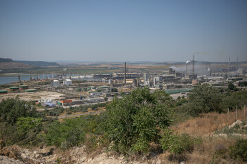 Working factory in a deserted place