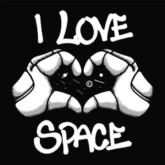 Hands Form Heart hand drawn tshirt illustration