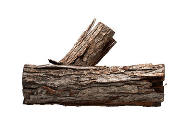 PNG image of Isolated tree logs bark wood nature forest timber lumber firewood brown texture pattern rough surface 