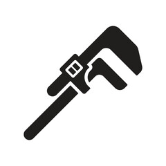 Pipe wrench icon vector basic RGB design template isolated white background