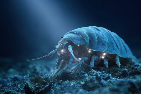 A Giant Isopod Under the Deep Blue Sea
