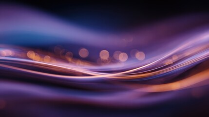 Vibrant abstract light trails and bokeh effects on dark background