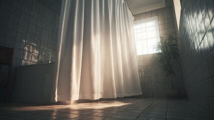 Candles sit on wooden stands, casting light on the archway, with shadows from candles on the wall. The archway highlights candles, bowls, and stands. Light and shadows interplay on candles, stands