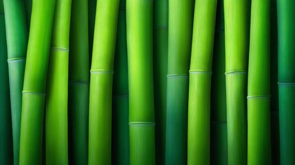 Fototapeta premium A dense bamboo forest showcases tall, lush green stalks reaching skyward