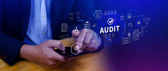 Business Audit concept. check and evaluate financial statement, Financial auditing concept, Audit And Fraud Investigation