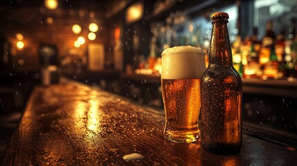 Wet bar with beer