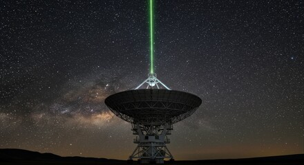 Radio Telescope Laser Beam Astronomy, Space Exploration, SETI