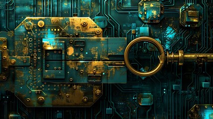 electronic components on a circuit board