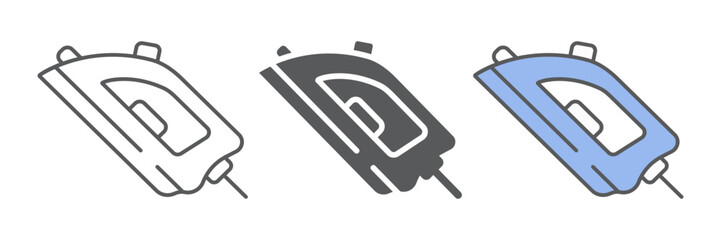 Iron line icon, laundry and housekeeping, smoothing sign, vector graphics, a linear pattern on a white background. editable stroke