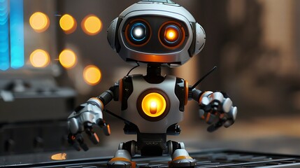 blue screen robot cyborg