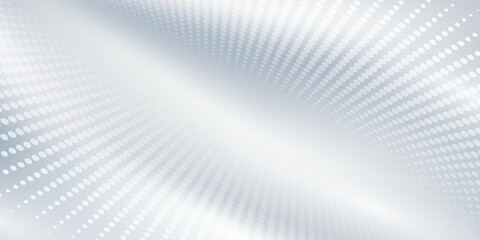 Abstract grey wave background poster with dynamic. White gray wave light technology texture background dots.