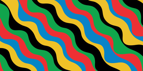 Abstract Art Seamless Colorful Stripes Rainbow Wave Stripes Background  Multi-colored stripes for wallpaper, wrapping paper, backdrops, posters, curtains, pillowcases, blankets, handkerchiefs.