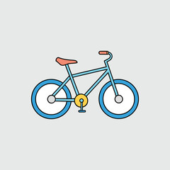 A colorful bicycle vector art illustration