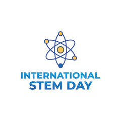 International stem day vector design illustration