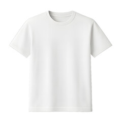 Plain white crew neck t shirt mockup isolated on black background