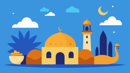 Illustration of islamic architecture art