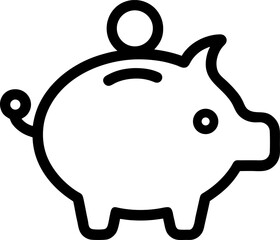 piggy bank and coin