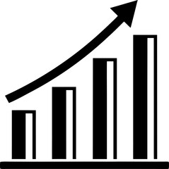 business graph with arrow