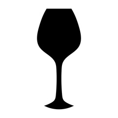 Silhouette of a wine glass on a plain background showcasing elegance and simplicity