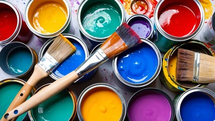 筆、刷毛、ペイント, 色, 絵画, 絵筆, カラフル, アーティスト, 黄色, 創造性, 絵の具箱, 