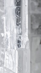 Close up salt crystal surface showing sparkling abstract natural texture pattern