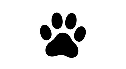Vector art of paw print silhouette