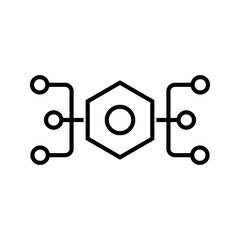 Resource Allocation Icon Element for Design icon . vector illustration, pictogram isolated on white background. color editable

