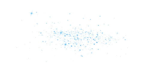 Blue dust light. Christmas background of shining dust Christmas glowing light bokeh confetti and spark overlay texture for your design.