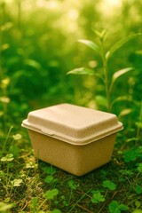 green grass and box