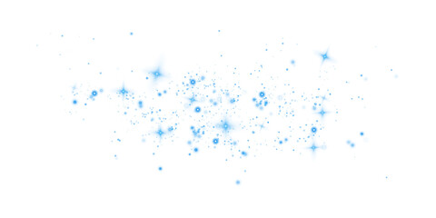 Blue dust light. Christmas background of shining dust Christmas glowing light bokeh confetti and spark overlay texture for your design.