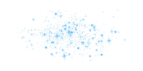 Blue dust light. Christmas background of shining dust Christmas glowing light bokeh confetti and spark overlay texture for your design.