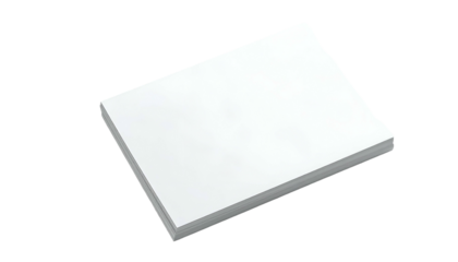 Stack of white, rectangular paper sheets, slightly angled against a black background