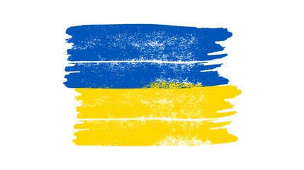 Obraz premium Ukrainian national flag in grunge style