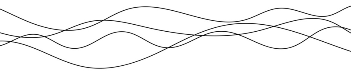 Thin curved wavy lines