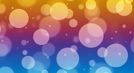 Abstract colorful bokeh lights background with gradient colors