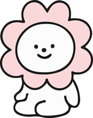 Cute White Rabbit Character Emotions - TOTO Daily Life Set