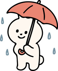 Cute White Rabbit Character Emotions - TOTO Daily Life Set