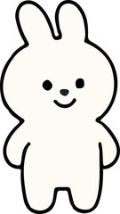 Cute White Rabbit Character Emotions - TOTO Daily Life Set