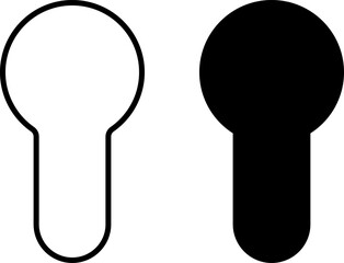key hole icon set. Door keyhole symbol. Access Point Security sign