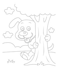funny cats coloring page for kids