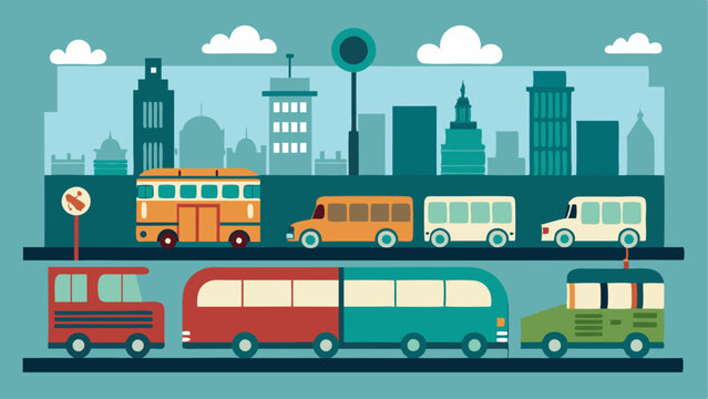 A display showcasing the history and evolution of public transportation in the city.