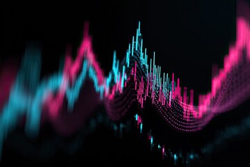 Abstract illustration of stock market data, trading patterns, or financial analysis