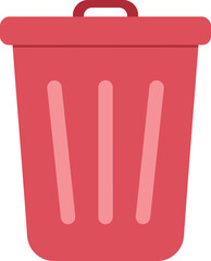 Red trash can vector icon isolated clean modern design vector