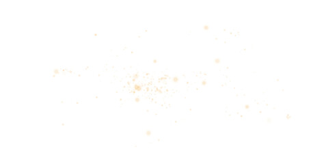 Festive Christmas Glow with Sparkling Orange Dust and Shiny Stardust and Magical Light Effects on a Transparent Holiday Background