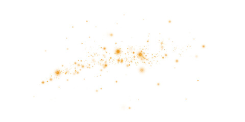 Festive Christmas Glow with Sparkling Orange Dust and Shiny Stardust and Magical Light Effects on a Transparent Holiday Background